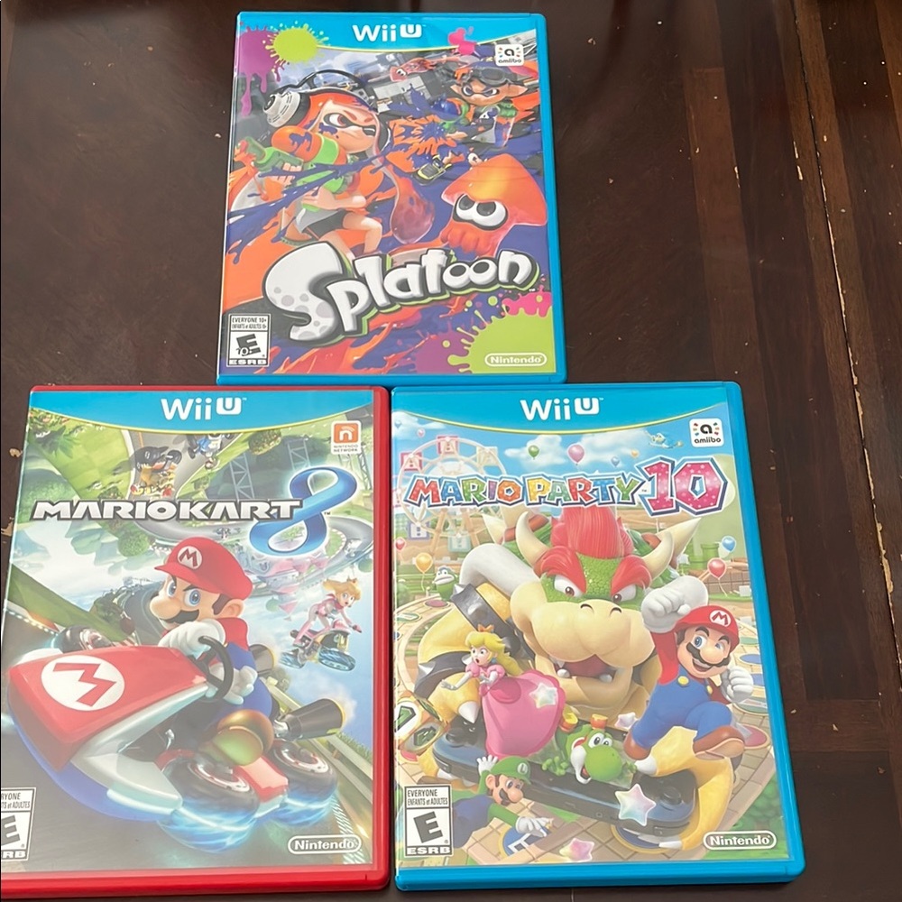 Nintendo Wii U Game Set - Splatoon, Mario Kart 8, Mario Party 10